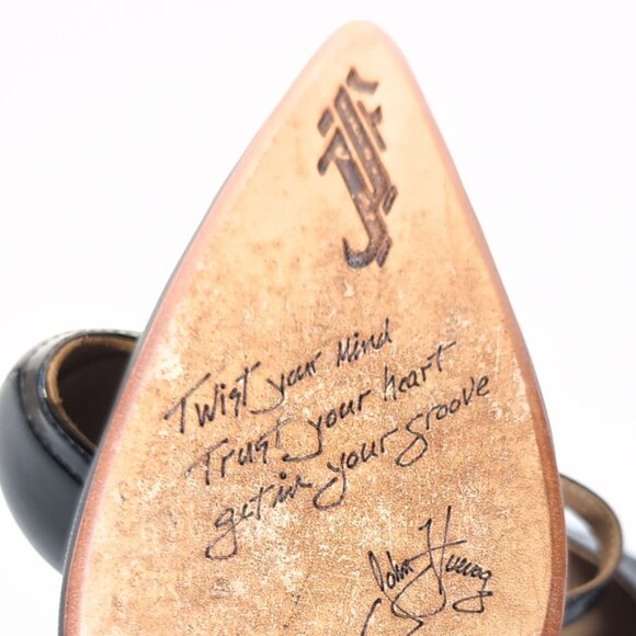 John Fluevog Shoes 10 'Twist' Tango Mary Jane Heel Black Shoes Women's Size 10 - Picture 9 of 12